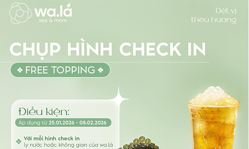 CHECK IN – FREE TOPPING
